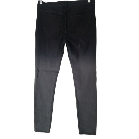 HT Denim Low-Rise Black Gray Ombre Skinny Denim Pants Size 11 Juniors - Picture 4 of 9